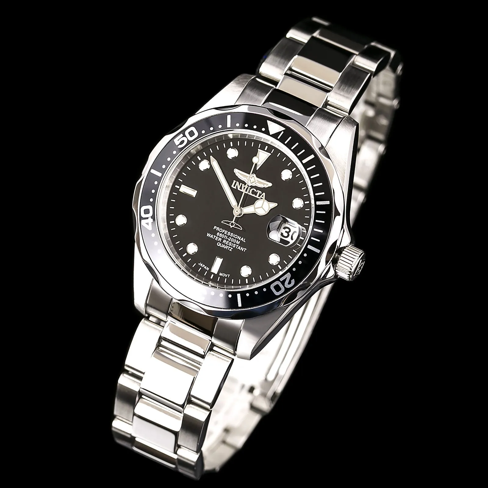 Invicta Men's Stainless Steel Quartz Watch - Pro Diver Black Dial Date | 8932 Invicta Men's Watches