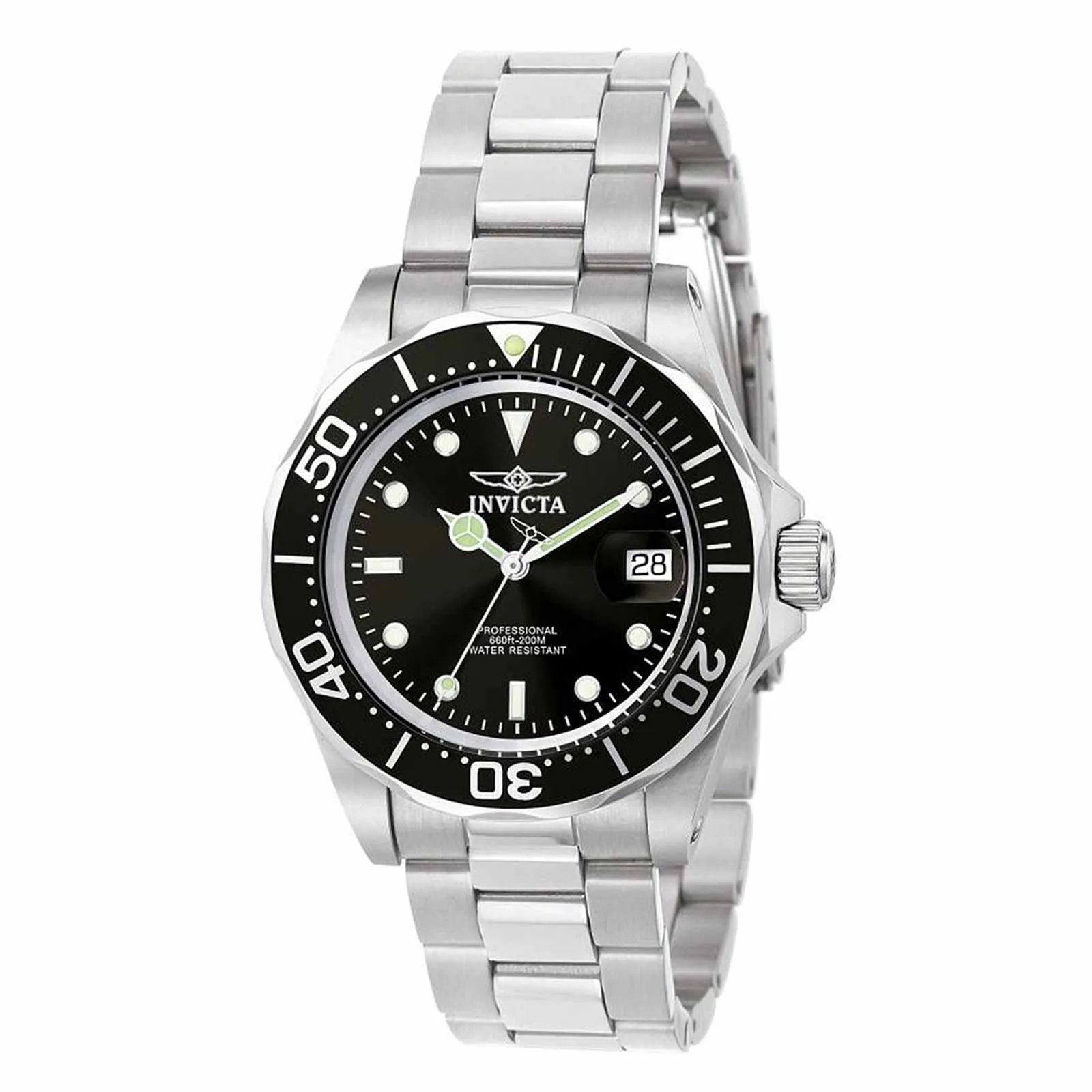 Invicta Men's Stainless Steel Watch - Pro Diver Quartz Black Dial Date | 9307 Invicta Men's Watches