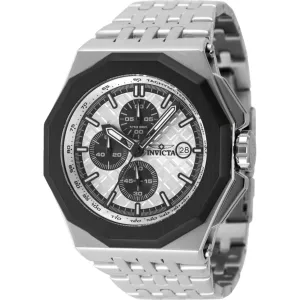 Invicta Men's Watch - Akula Chronograph Silver and Black Dial Bracelet Date | 47391 Invicta Men's Watches