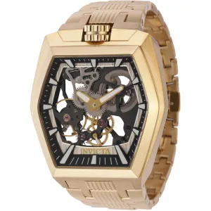 Invicta Men's Watch - Akula Mechanical Black, Ivory Skeleton Dial Bracelet | 44013 Invicta Men's Watches