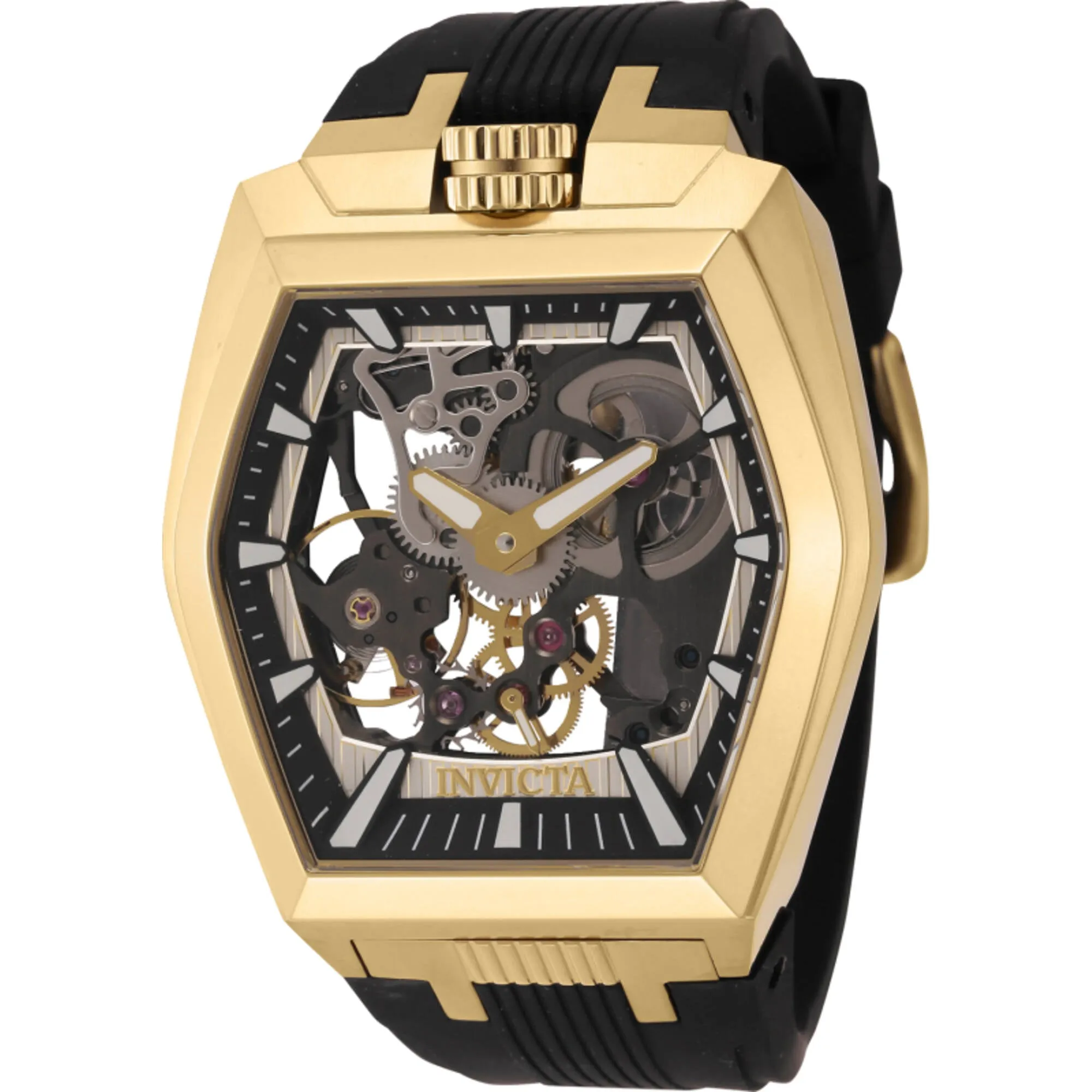 Invicta Men's Watch - Akula Mechanical Skeleton Dial Black Silicone Strap | 44018 Invicta Men's Watches