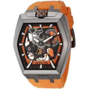 Invicta Men's Watch - Akula Mechanical Skeleton Dial Orange Silicone Strap | 44020 Invicta Men's Watches