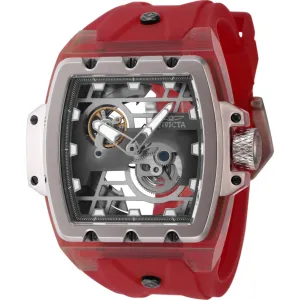 Invicta Men's Watch - Anatomic Automatic Skeleton Dial Red Silicone Strap | 44267 Invicta Men's Watches