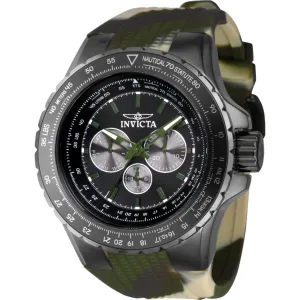 Invicta Men's Watch - Aviator Quartz Chrono Gunmetal and Green Dial Strap | 39307 Invicta Men's Watches