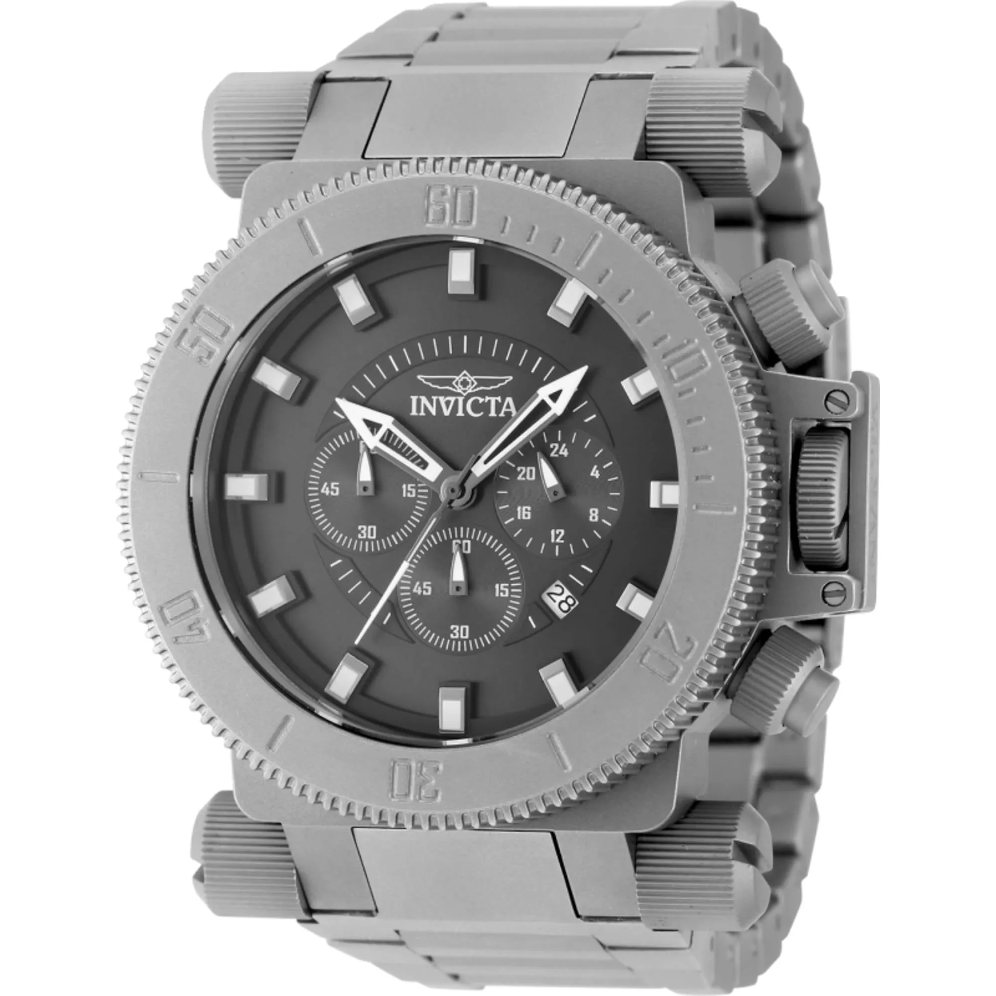 Invicta Men's Watch Coalition Forces Quartz Chrono Black Dial Bracelet 48221 Invicta Men's Watches