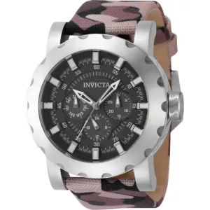 Invicta Men's Watch - I-Force Quartz Black Dial Camouflage and Brown Strap | 47582 Invicta Men's Watches