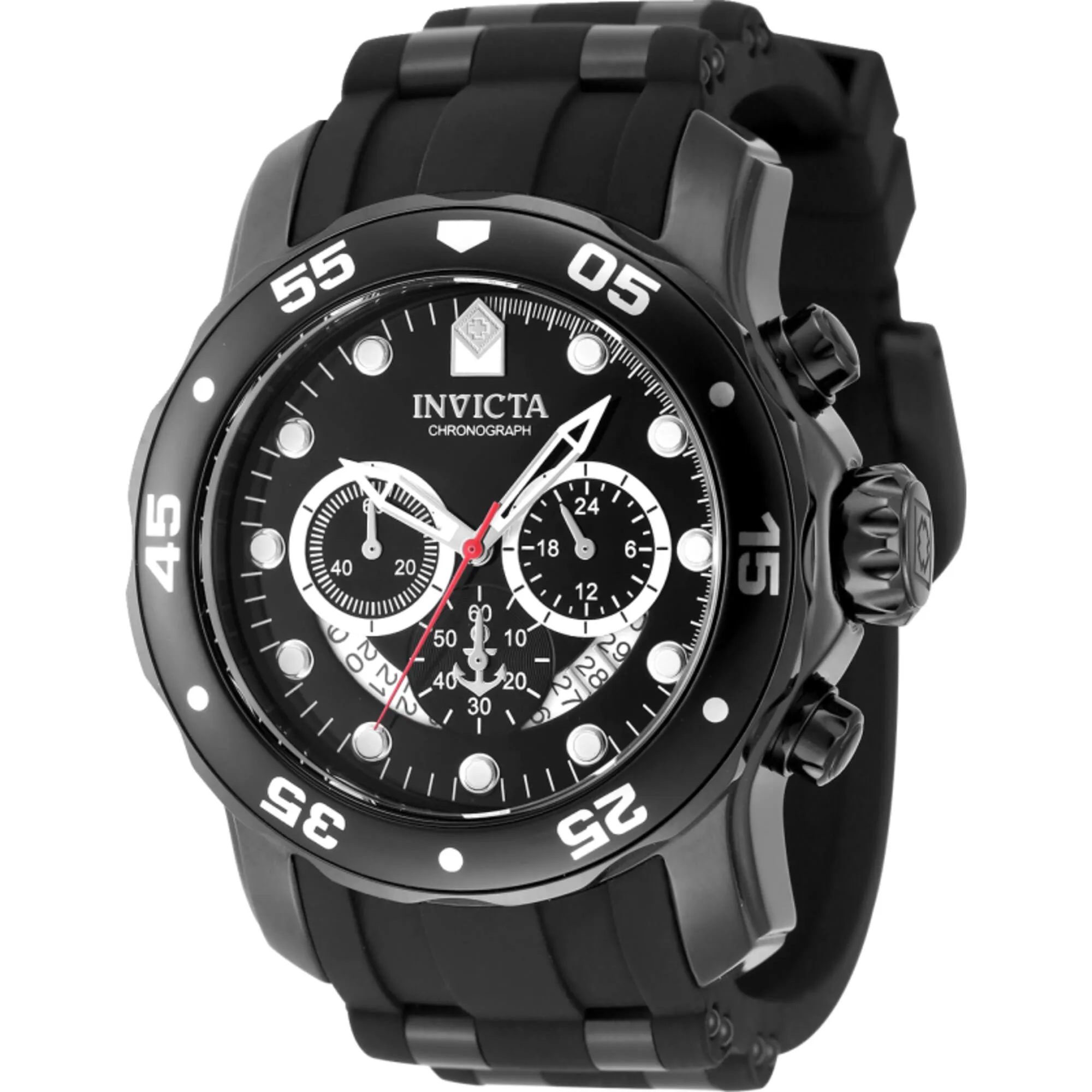 Invicta Men's Watch - Ocean Voyage Chronograph Quartz Black Dial Strap | 48668 Invicta Men's Watches