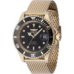 Invicta Men's Watch - Pro Diver Automatic Black Dial Yellow Gold Bracelet | 47722 Invicta Men's Watches