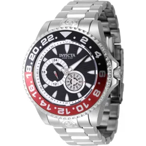 Invicta Men's Watch - Pro Diver Automatic Red and Black Bezel Steel Bracelet | 47302 Invicta Men's Watches