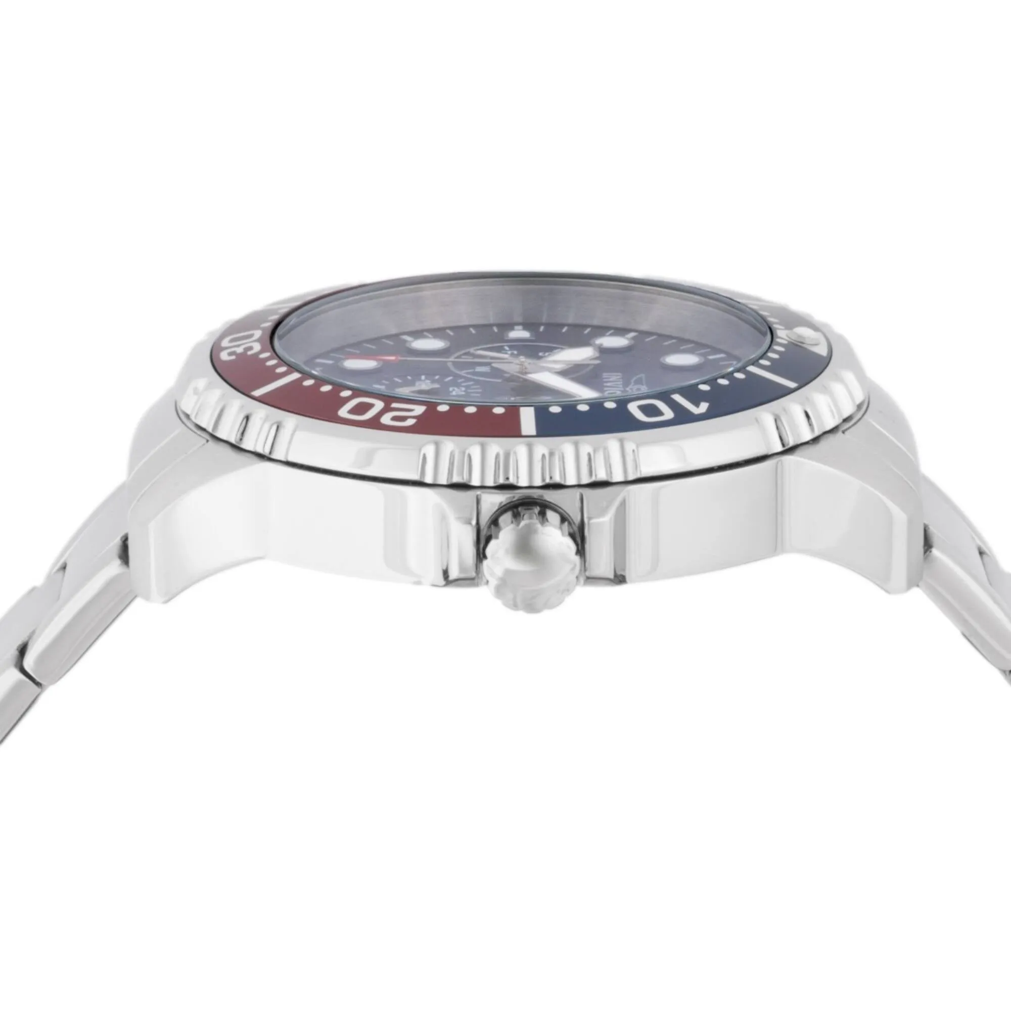 Invicta Men's Watch - Pro Diver Blue and Red Rotating Bezel Steel Bracelet | 47227 Invicta Men's Watches