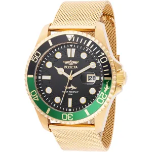 Invicta Men's Watch - Pro Diver Green, Black, Gold Tone Bezel Mesh Bracelet | 47179 Invicta Men's Watches