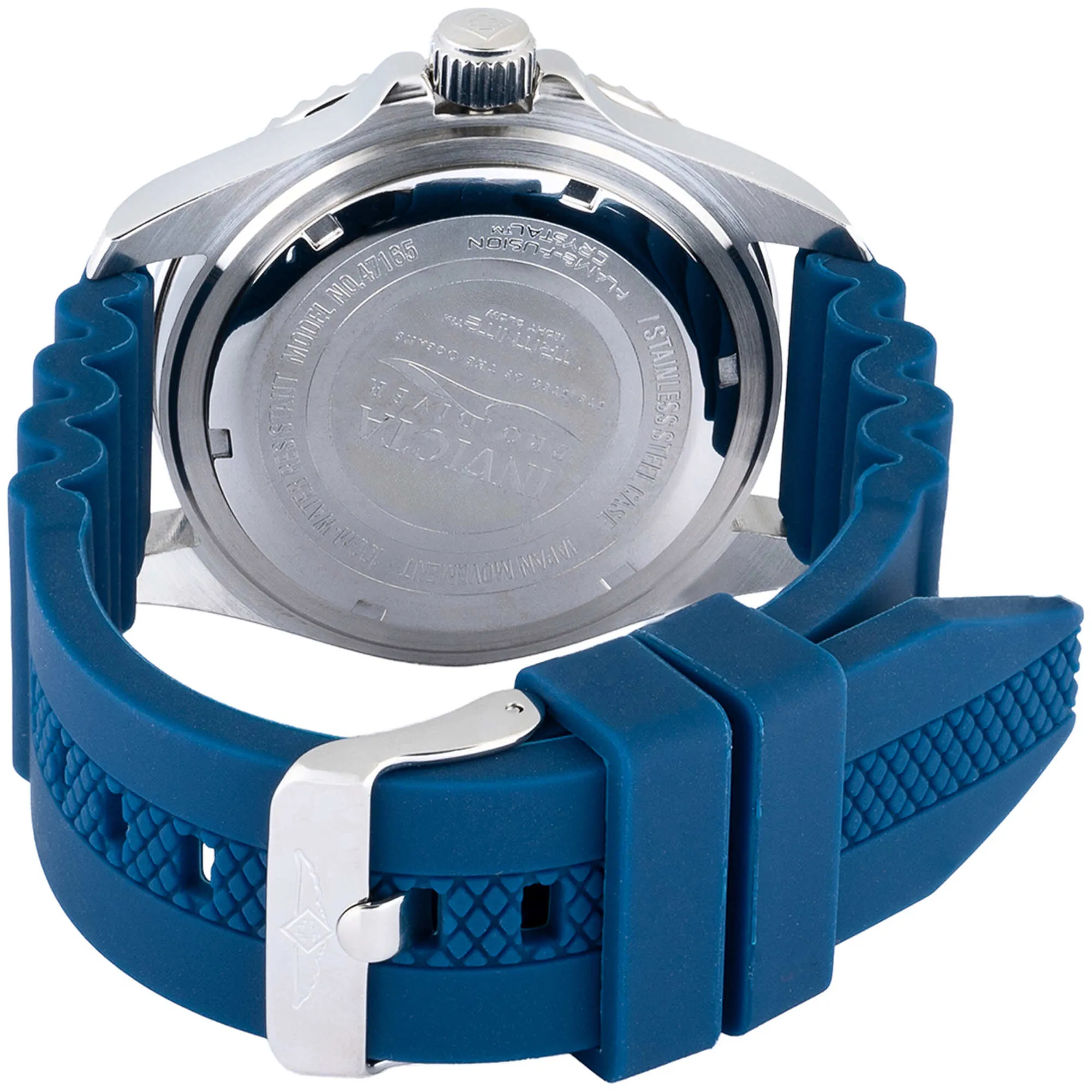 Invicta Men's Watch - Pro Diver Quartz Black Dial Blue Silicone Strap | 47165 Invicta Men's Watches