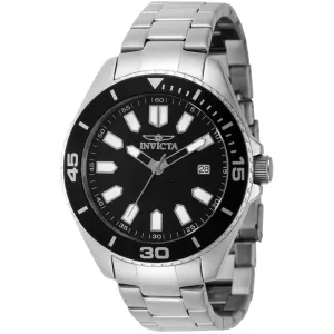 Invicta Men's Watch - Pro Diver Quartz Black Dial Stainless Steel Bracelet | 46316 Invicta Men's Watches