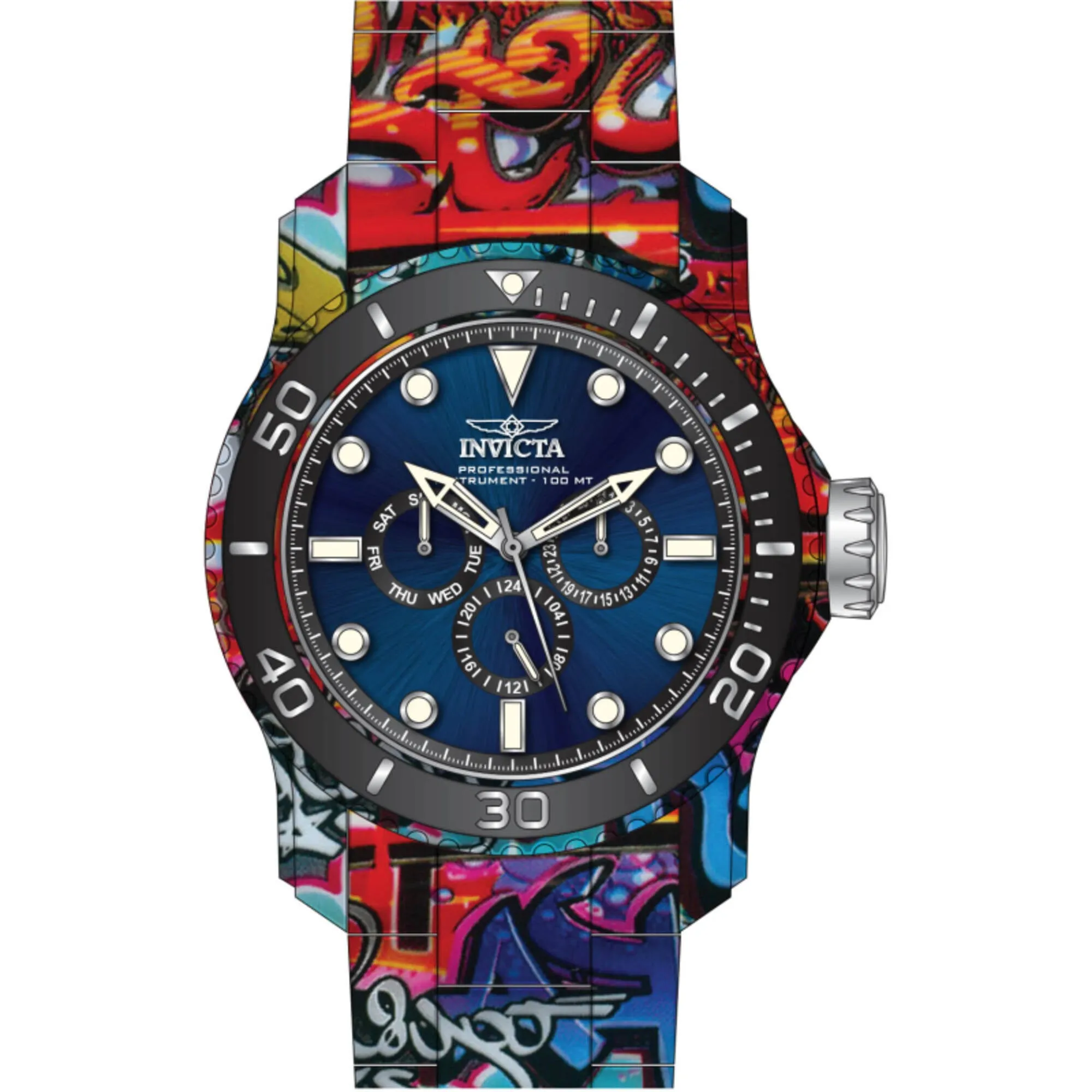 Invicta Men's Watch - Pro Diver Quartz Blue Dial Aqua Plating Steel Bracelet | 47856 Invicta Men's Watches