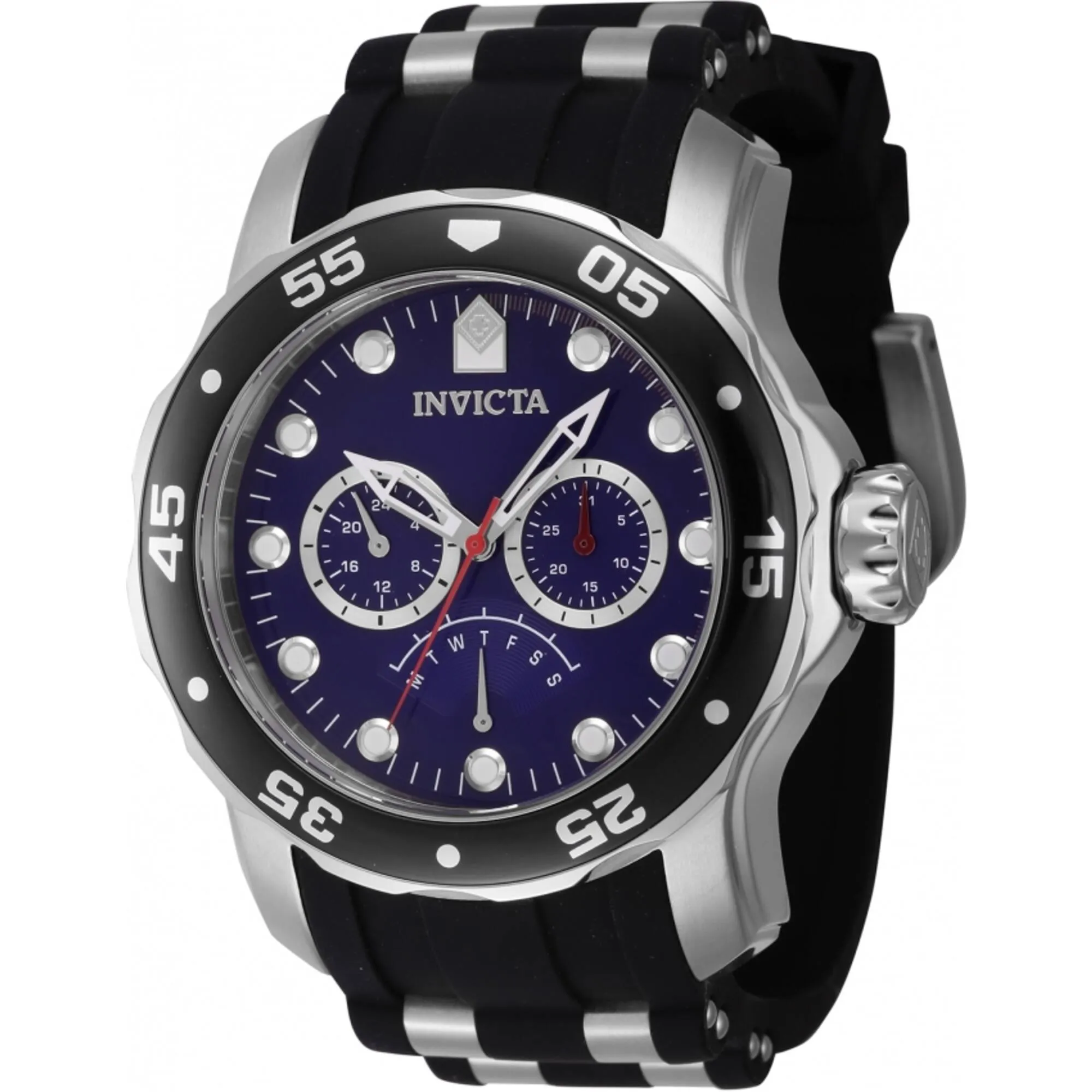 Invicta Men's Watch - Pro Diver Quartz Blue Dial TT Black/Silver Tone Strap | 46967 Invicta Men's Watches