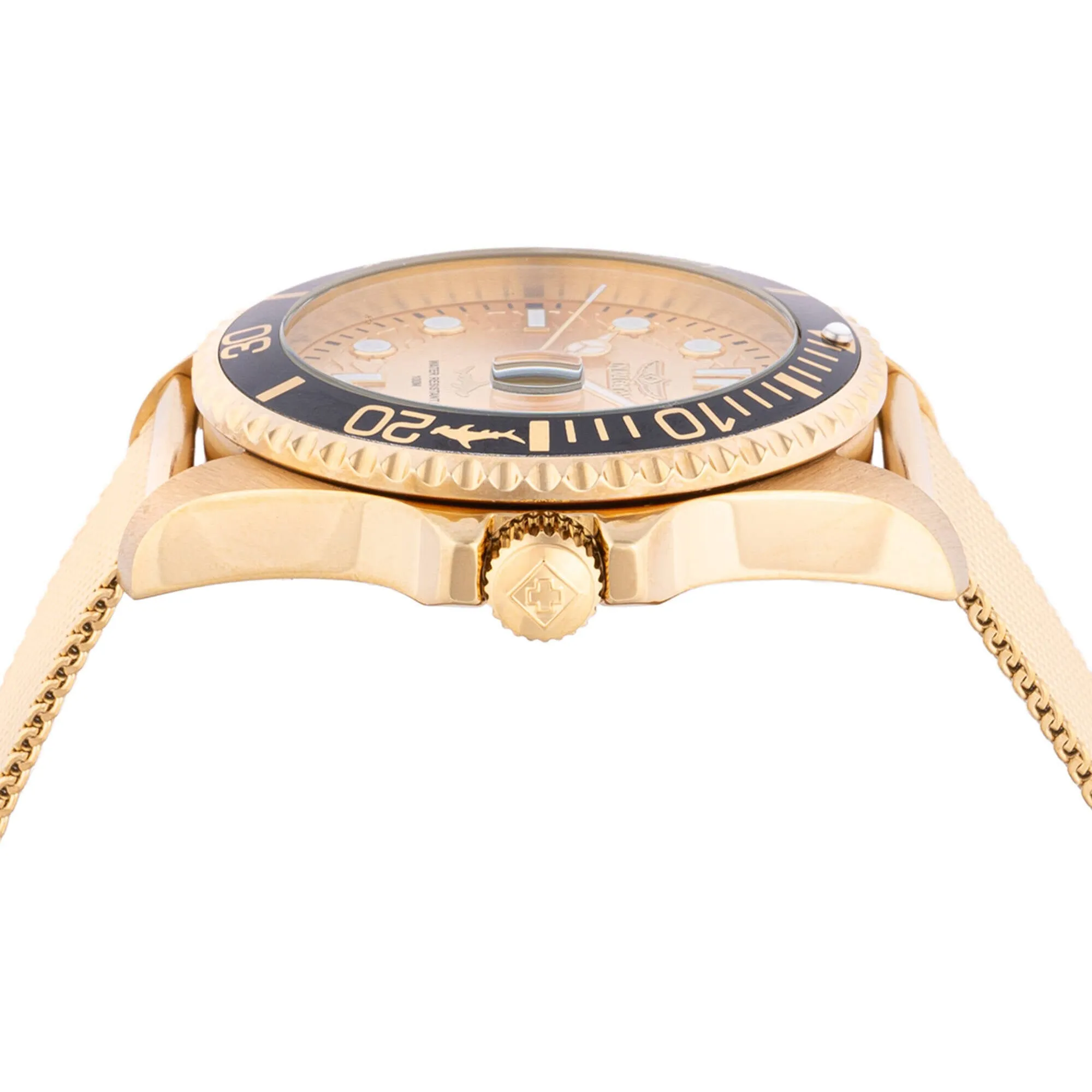 Invicta Men's Watch - Pro Diver Quartz Gold Tone Dial Mesh Bracelet | 47177 Invicta Men's Watches