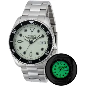 Invicta Men's Watch - Pro Diver Quartz Luminous Green Dial Steel Bracelet | 47305 Invicta Men's Watches