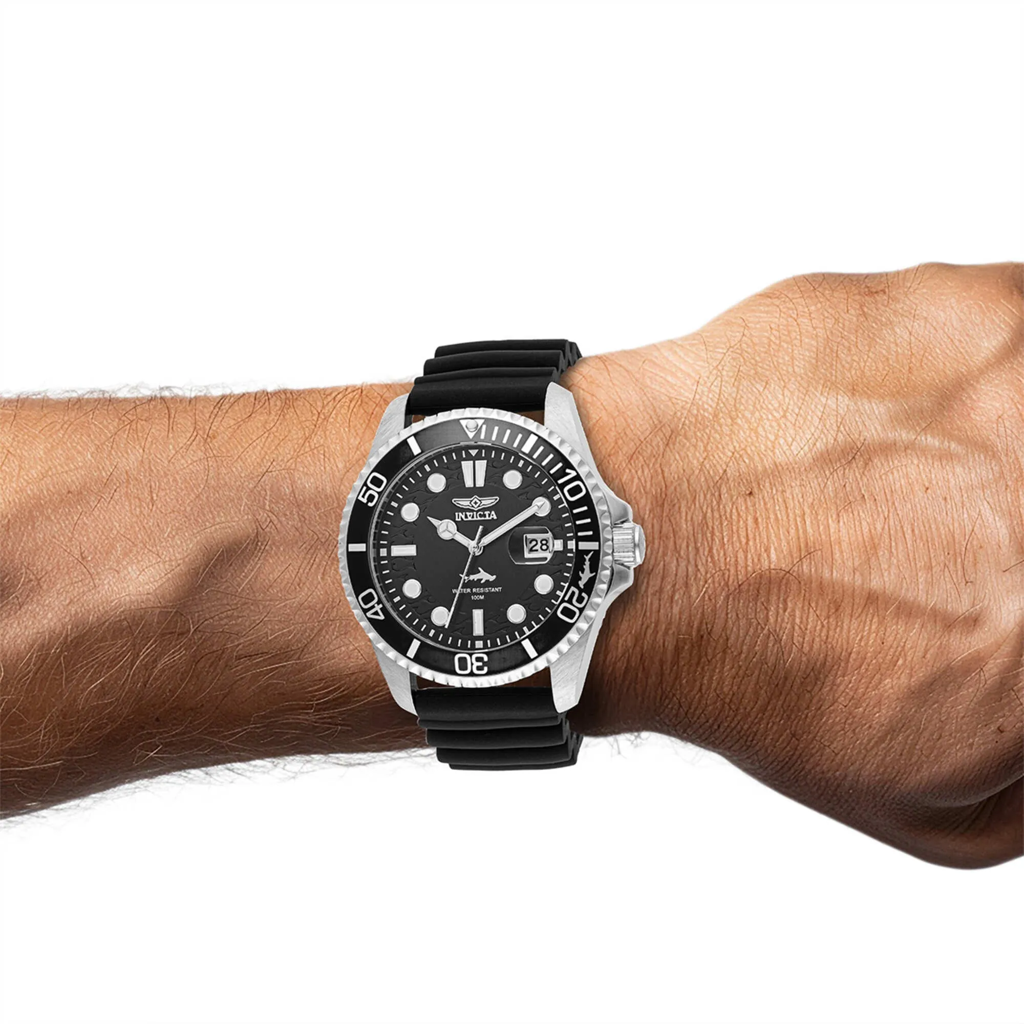 Invicta Men's Watch - Pro Diver Rotating Bezel Black Dial Silicone Strap | 47161 Invicta Men's Watches
