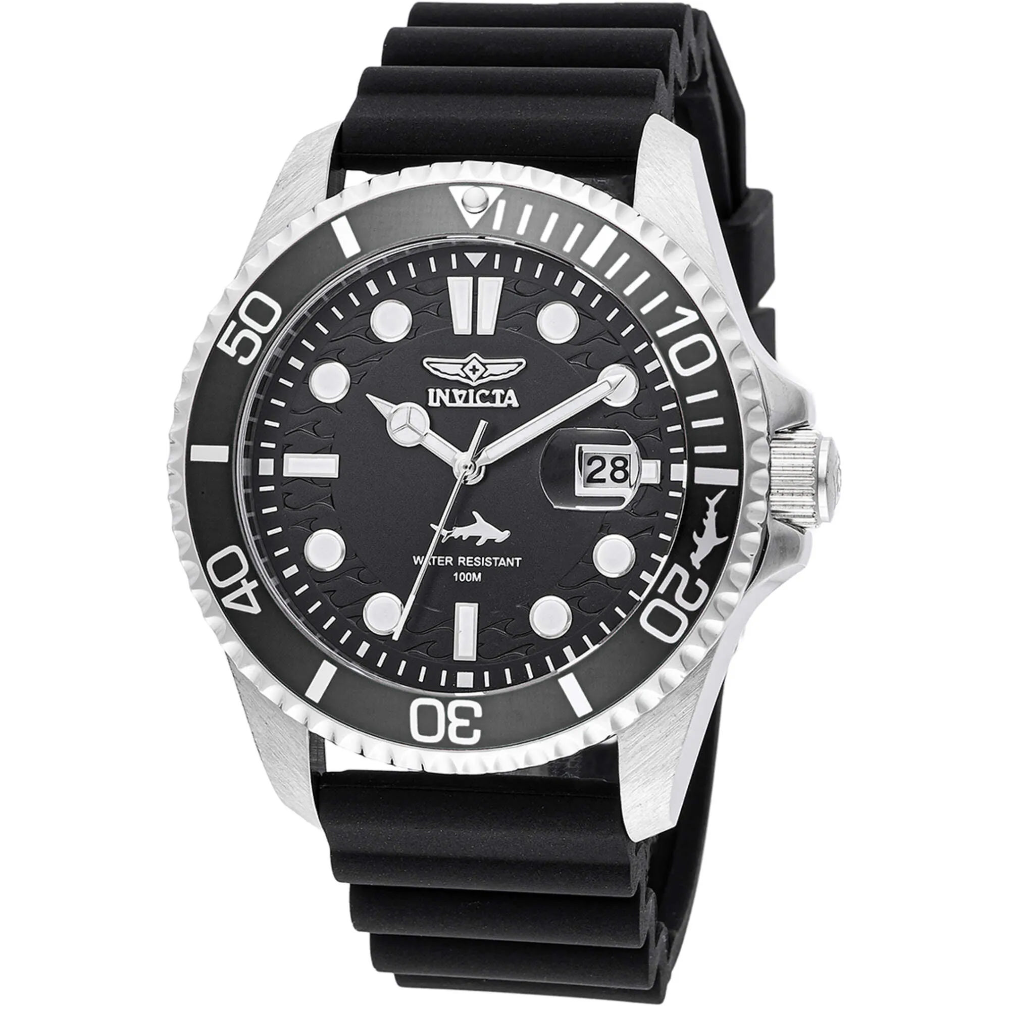 Invicta Men's Watch - Pro Diver Rotating Bezel Black Dial Silicone Strap | 47161 Invicta Men's Watches