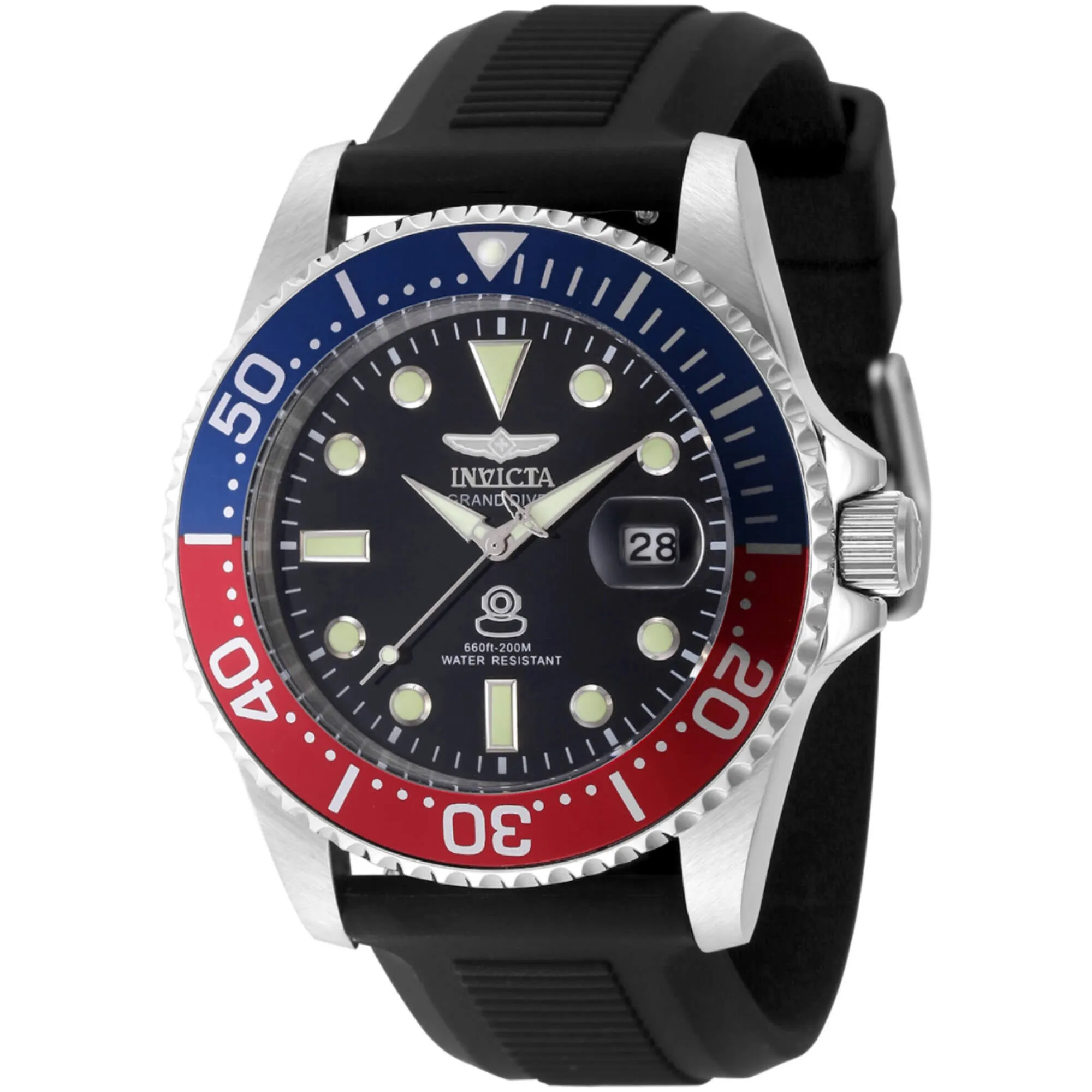 Invicta Men's Watch - Pro Diver Rotating Bezel Silver Steel Bracelet Dive | 48215 Invicta Men's Watches