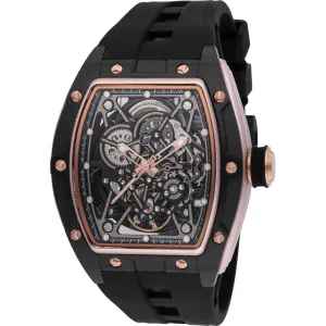 Invicta Men's Watch S1 Rally Automatic Skeleton Dial Black Silicone Strap 49016 Invicta Men's Watches