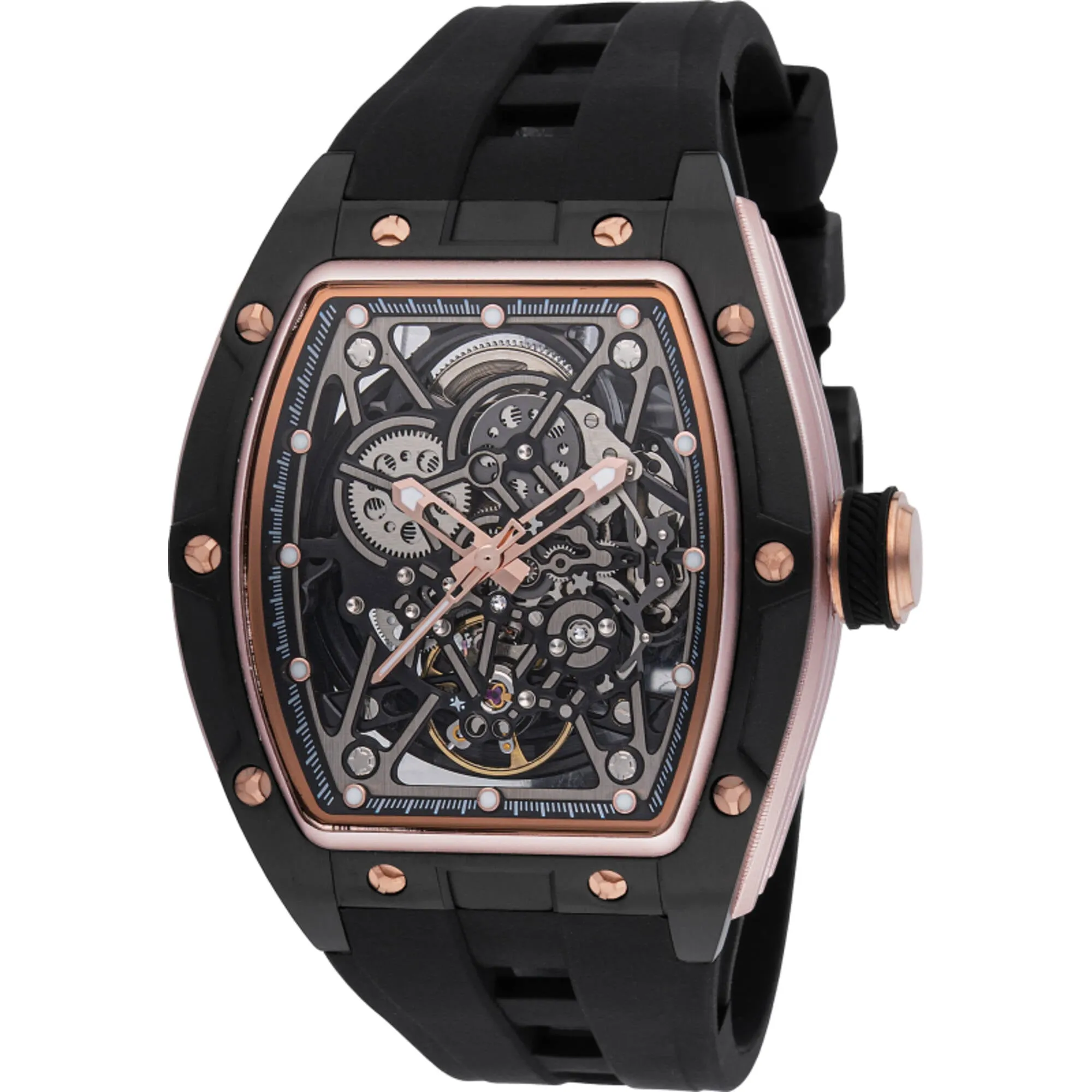 Invicta Men's Watch S1 Rally Automatic Skeleton Dial Black Silicone Strap 49016 Invicta Men's Watches