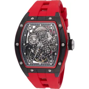 Invicta Men's Watch S1 Rally Automatic Skeleton Dial Red Silicone Strap 49017 Invicta Men's Watches