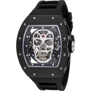 Invicta Men's Watch S1 Rally Chrono Skeleton Dial Black Silicone Strap 49025 Invicta Men's Watches