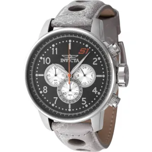 Invicta Men's Watch - S1 Rally Chronograph Black and Silver Dial Grey Strap | 45910 Invicta Men's Watches