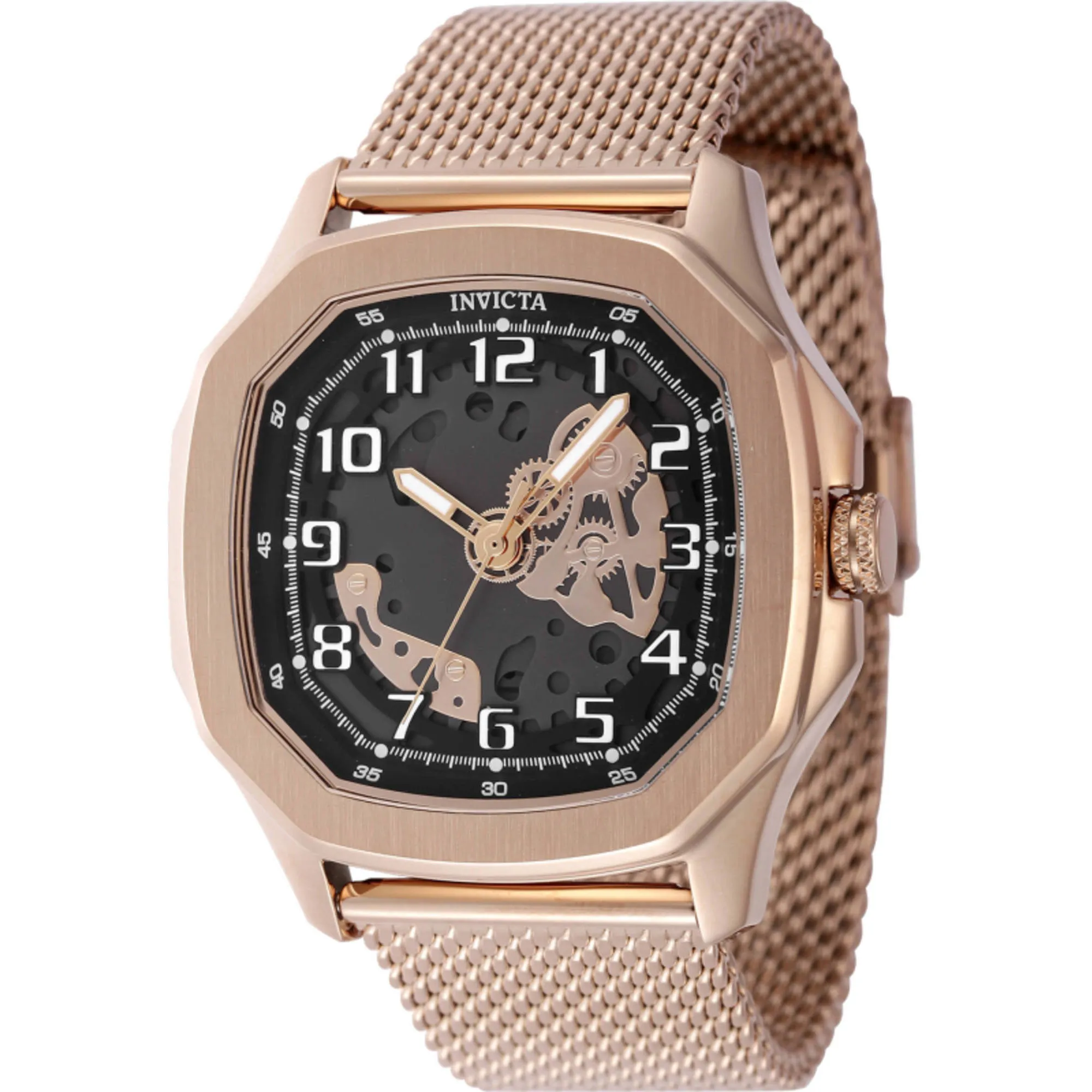 Invicta Men's Watch - S1 Rally Diablo Skeleton Dial Rose Gold Steel Bracelet | 48442 Invicta Men's Watches