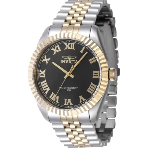 Invicta Men's Watch - Specialty Black Dial Two Tone Steel Bracelet Quartz | 47401 Invicta Men's Watches