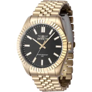 Invicta Men's Watch - Specialty Quartz Black Dial Yellow Gold Steel Bracelet | 47488 Invicta Men's Watches