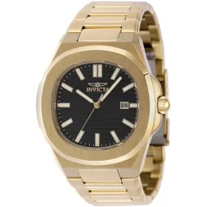 Invicta Men's Watch - Speedway Quartz Black Dial Yellow Gold Bracelet | 48516 Invicta Men's Watches