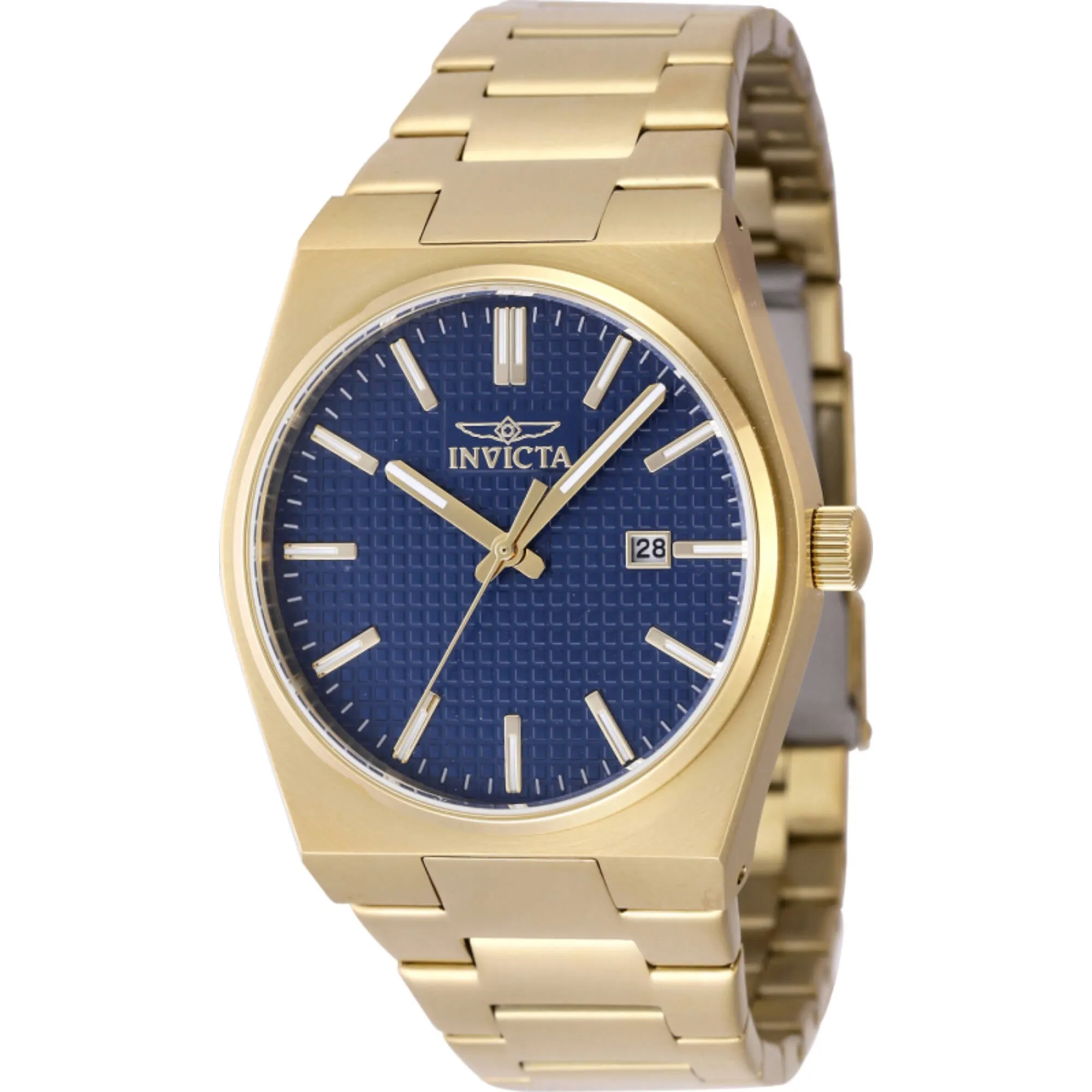 Invicta Men's Watch - Speedway Quartz Blue Dial Yellow Gold Steel Bracelet | 48396 Invicta Men's Watches