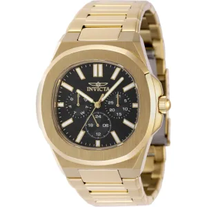 Invicta Men's Watch - Speedway Quartz Day-Date Black Dial Yellow Gold Bracelet | 48521 Invicta Men's Watches