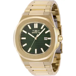 Invicta Men's Watch - Speedway Quartz Green Dial Yellow Gold Bracelet | 48518 Invicta Men's Watches