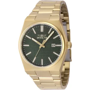 Invicta Men's Watch - Speedway Quartz Green Dial Yellow Gold Steel Bracelet | 48399 Invicta Men's Watches