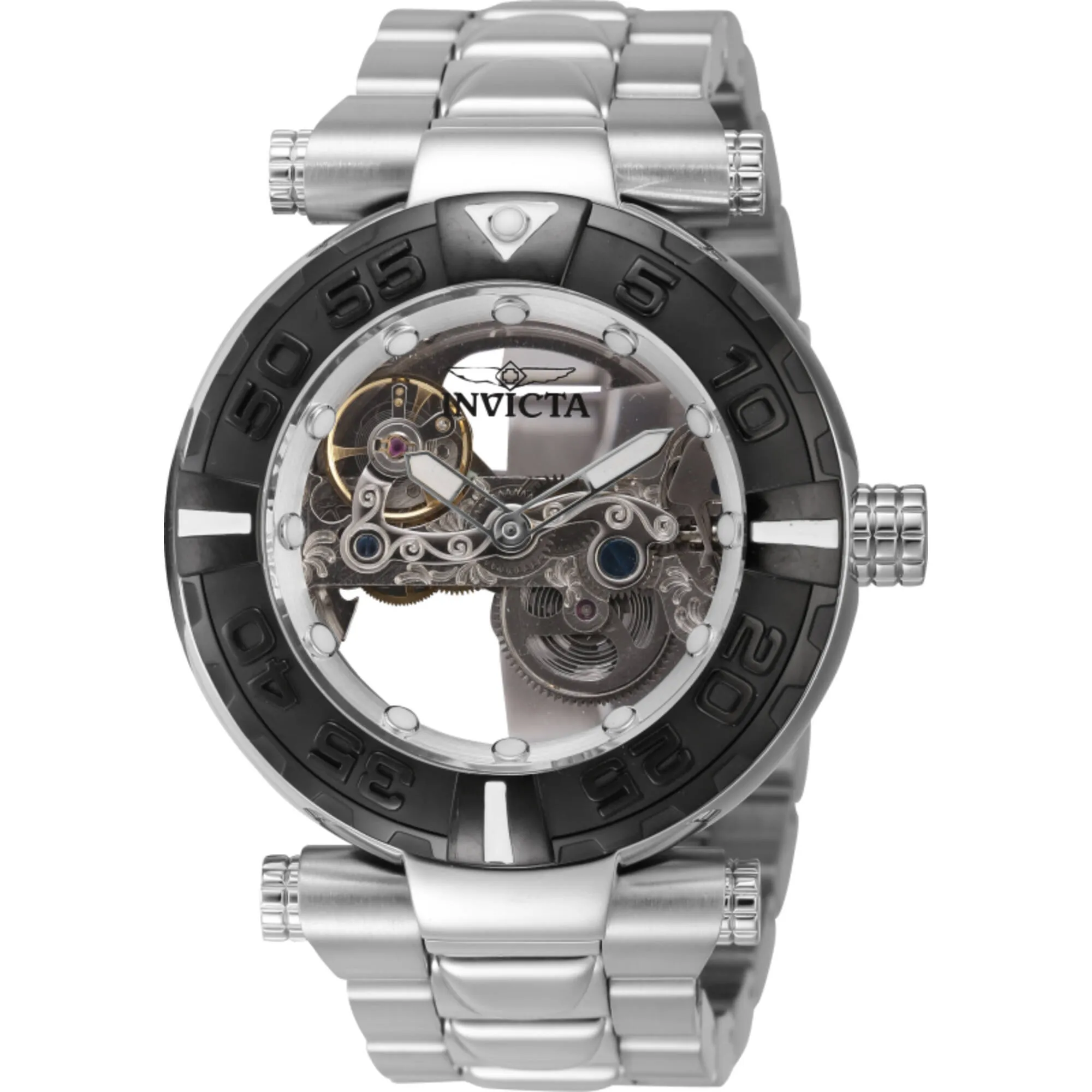 Invicta Men's Watch - Subaqua Automatic Rotating Bezel Silver Steel Bracelet | 45893 Invicta Men's Watches