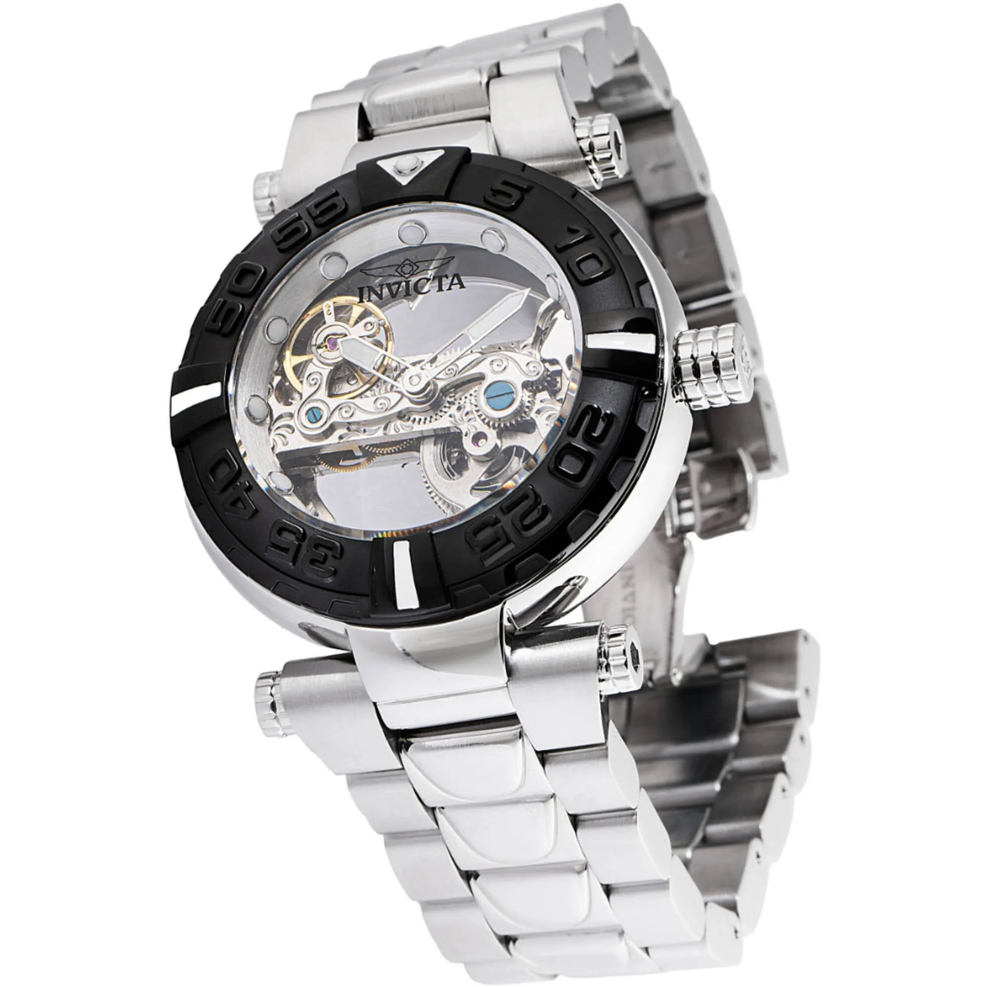 Invicta Men's Watch - Subaqua Automatic Rotating Bezel Silver Steel Bracelet | 45893 Invicta Men's Watches