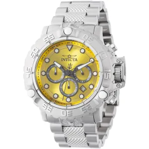 Invicta Men's Watch - Subaqua Poseidon Gunmetal and Yellow Dial Bracelet | 47180 Invicta Men's Watches