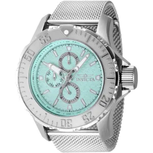 Invicta Men's Watch - Vintage Quartz Chrono Turquoise Dial Mesh Bracelet | 48012 Invicta Men's Watches
