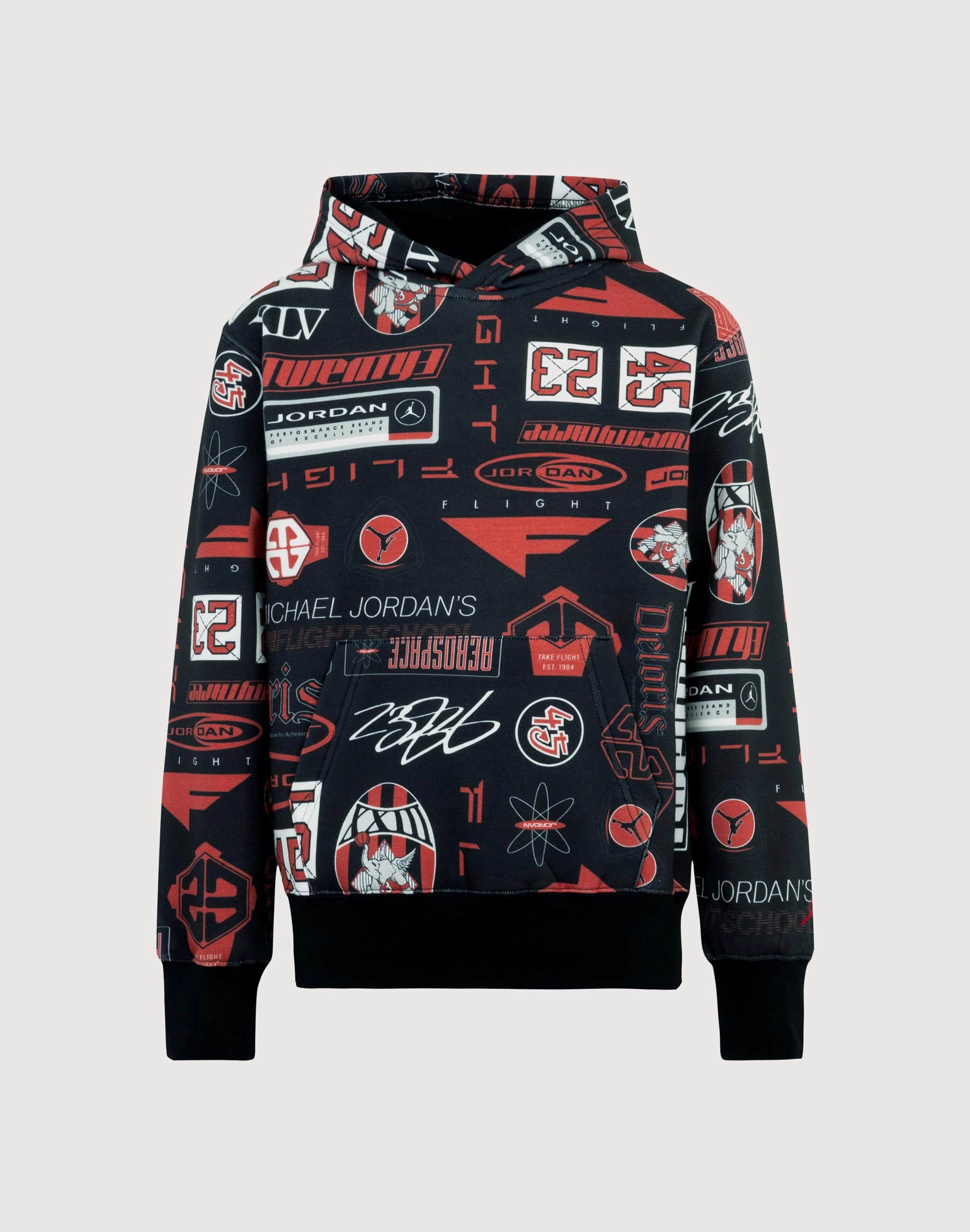 Jordan All Over Printed Fleece Black/Multi Big Boys' Pullover Bohemian style items Stylish products