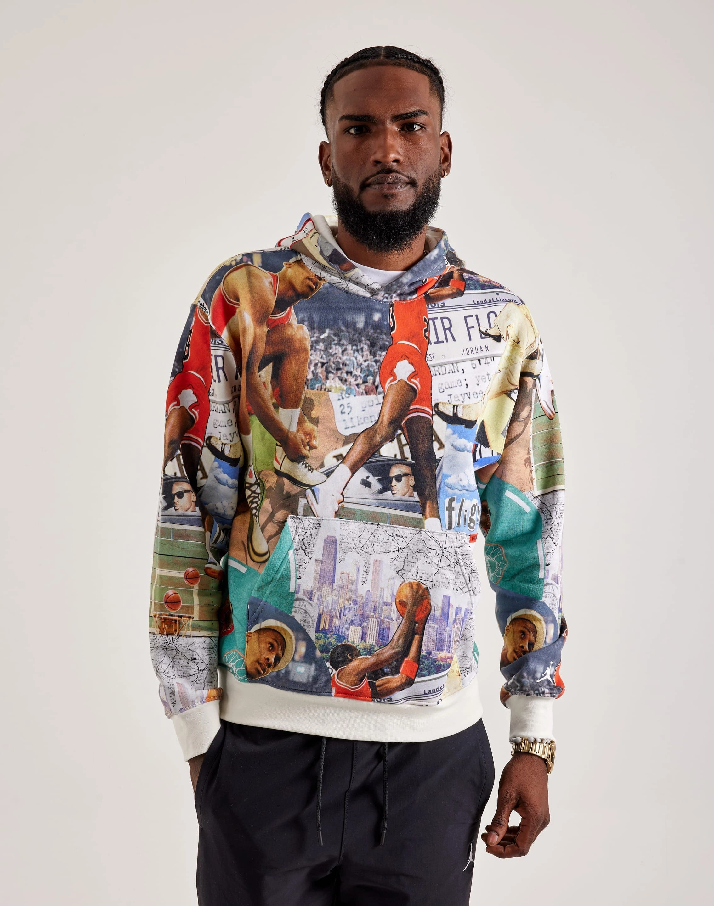 Clothing assortments Jordan Brooklyn Fleece Printed Pullover Hoodie Hip - hop fashion