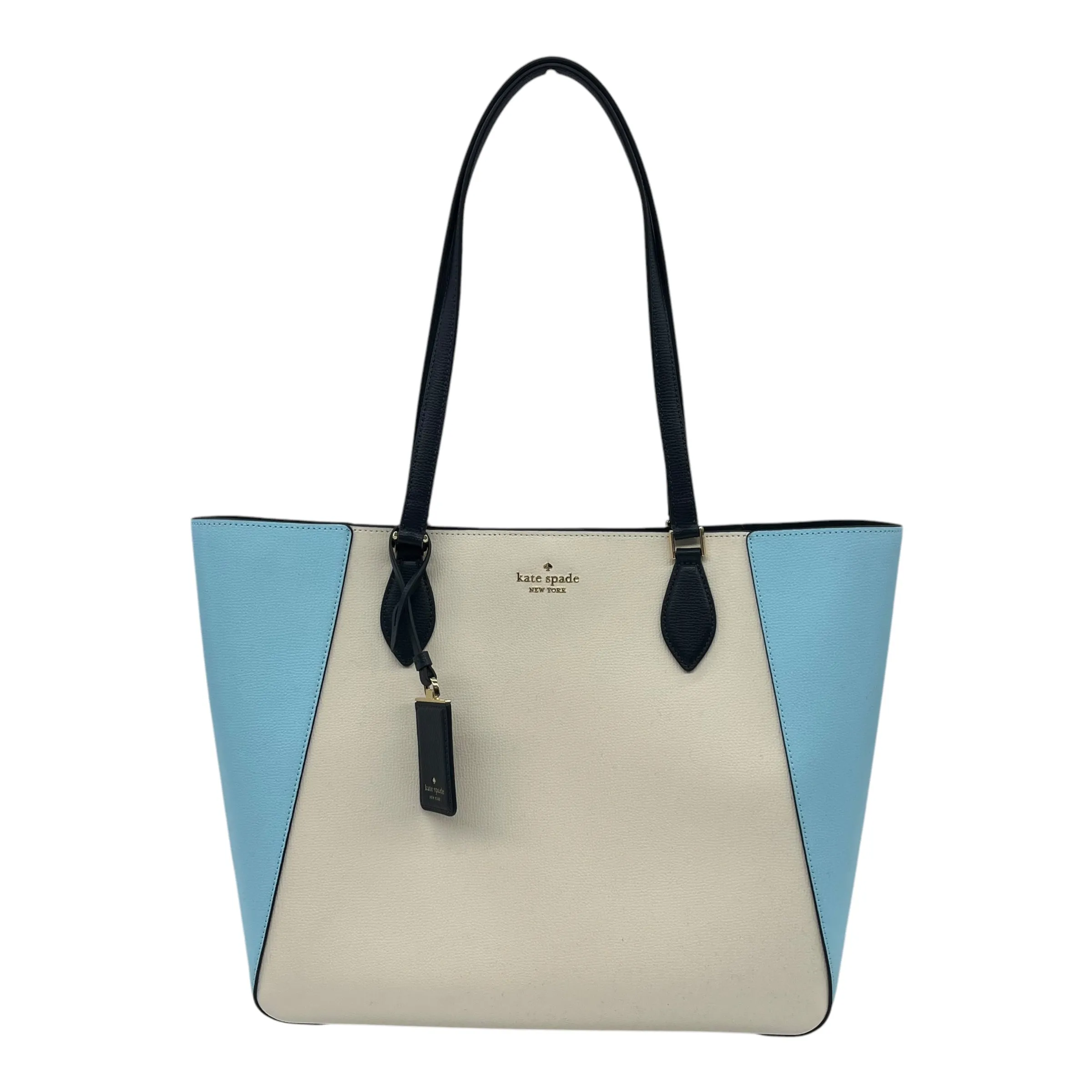 Kate Spade Bags Tote Designer By Kate Spade In Blue & Tan, Size:Large