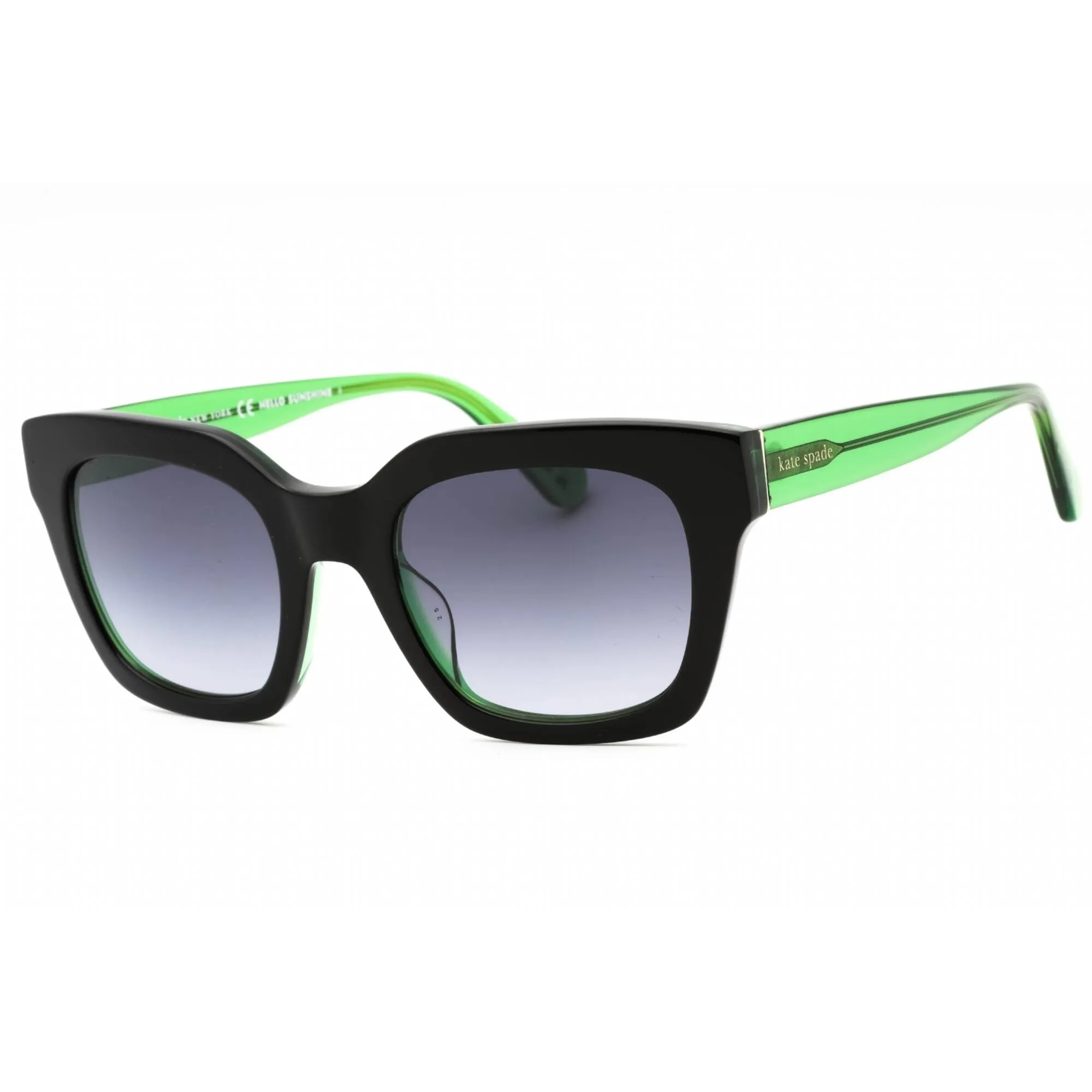 Kate Spade Women's Sunglasses - Black Green Acetate Cat Eye Frame | CAMRYN/S 07ZJ 9O Kate Spade Sunglasses