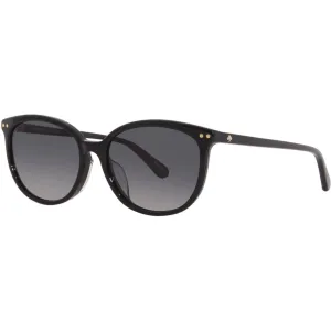 Kate Spade Women's Sunglasses - Black Oval Frame Grey Shaded Lenses | ALINA/F/S 0807 Kate Spade Sunglasses
