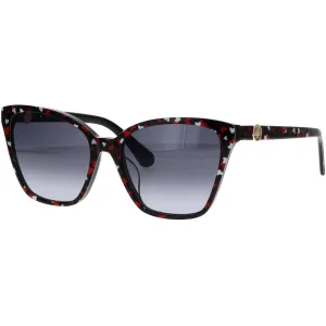 Kate Spade Women's Sunglasses - Black Pattern Red Frame Grey Lens | AMIYAH/G/S 0F74 Kate Spade Sunglasses