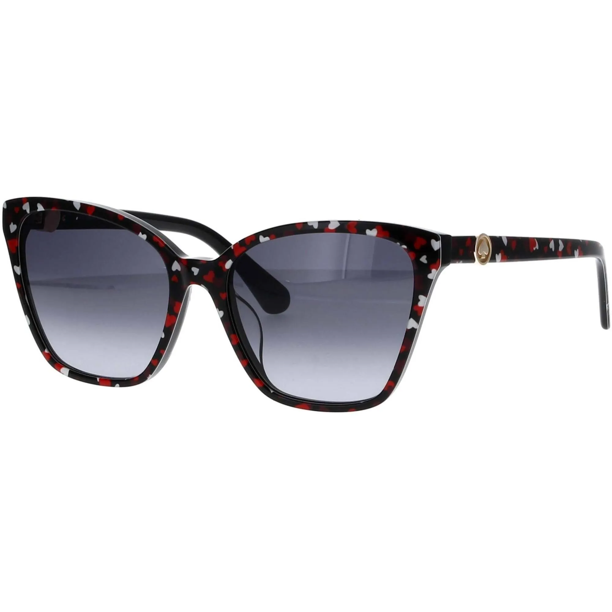 Kate Spade Women's Sunglasses - Black Pattern Red Frame Grey Lens | AMIYAH/G/S 0F74 Kate Spade Sunglasses