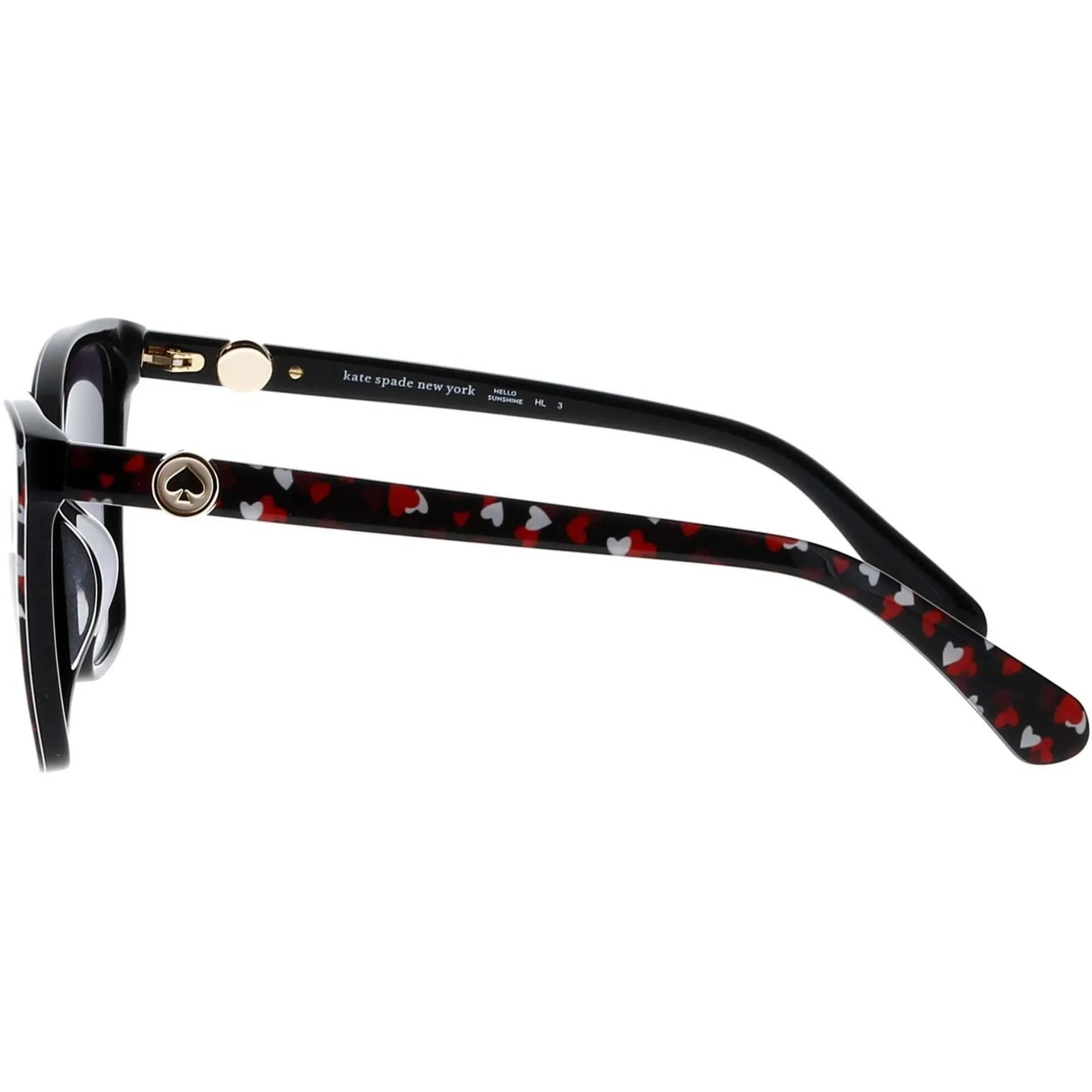 Kate Spade Women's Sunglasses - Black Pattern Red Frame Grey Lens | AMIYAH/G/S 0F74 Kate Spade Sunglasses