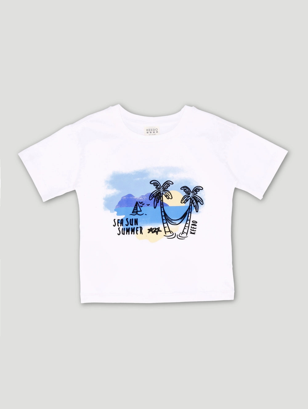 Keedo Boys Sea Summer Tee - White